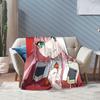 Zero Two 002 DARLING In The FRANXX Fuzzy Blankets Sexy Girl Creative Throw Blanket for Home 125*100cm Lightweight
