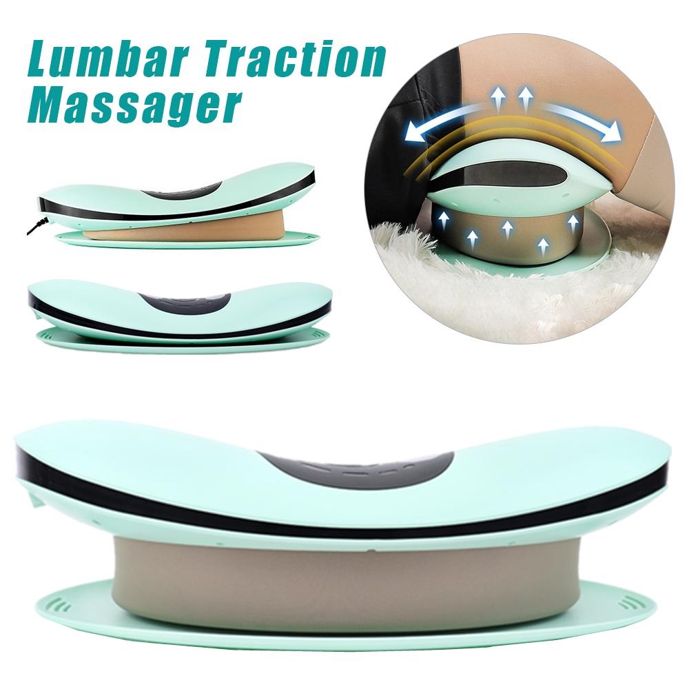 Electric Lumbar Traction Massager Adjustable Vibration Waist Massager Waist Spine Support Back Massage Machine Waist Masajeador