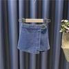 Girls Spring Summer Fashion Denim Skort Set Short Sleeve Top Kids Chic Casual Two Piece Outfit For Baby Toddler