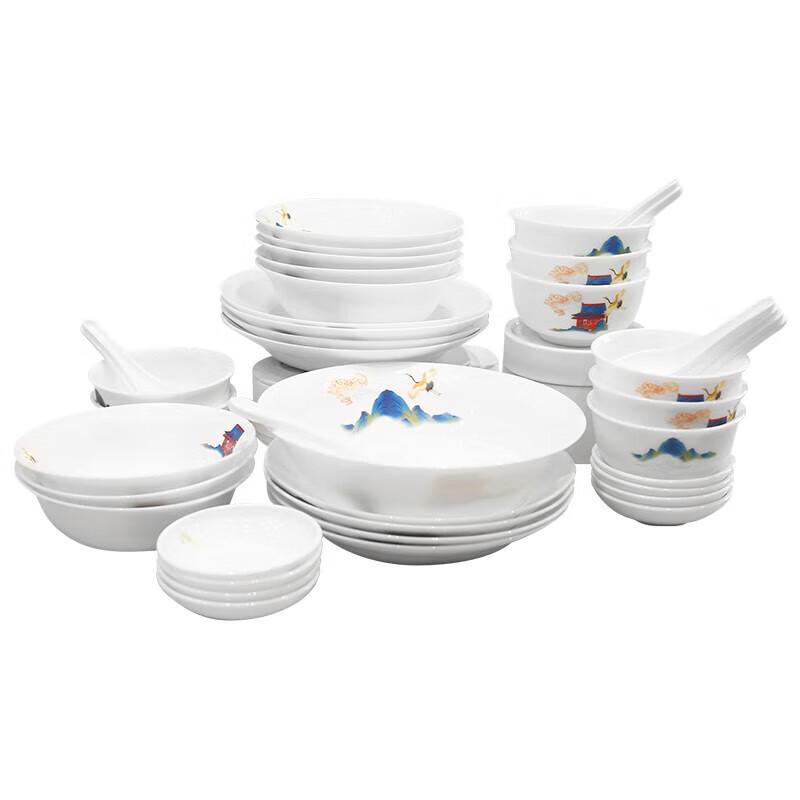 VISIONS Corning Prosperous Era Harmony 42-Piece Glass Dinnerware Set