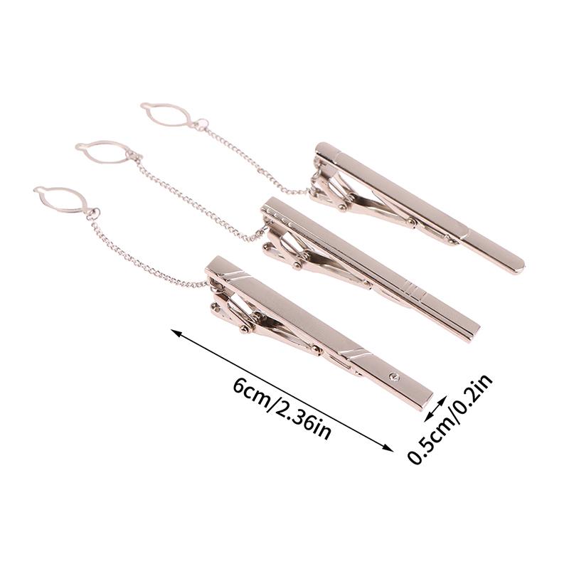 1Pc Silver Color Necktie Pin Tie Clip For Men Wedding Necktie Tie Clasp Clip