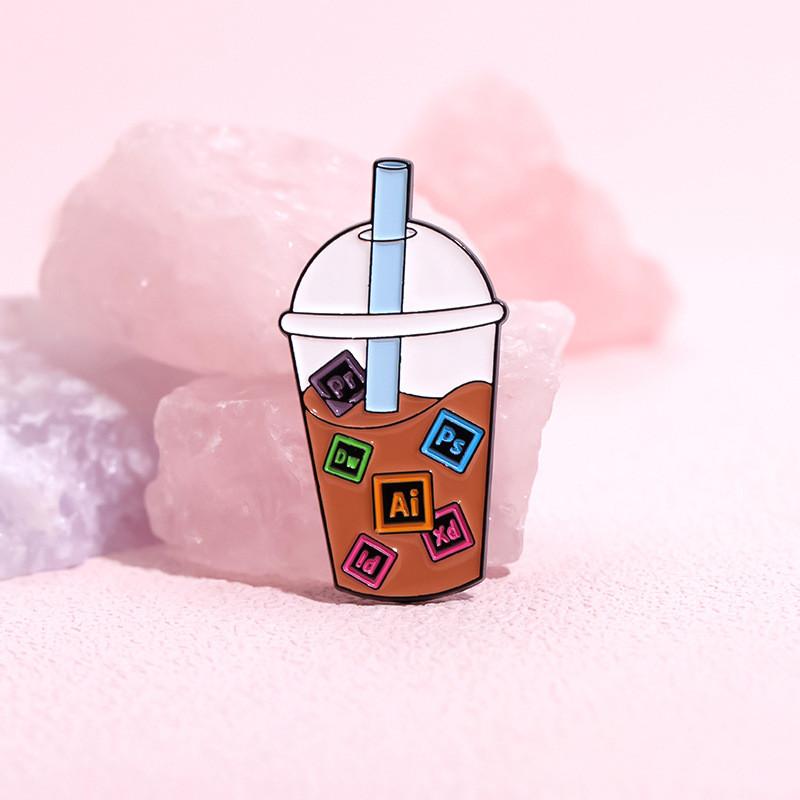 Creative Design Office Accessories Cute Cartoon Character Brooches For Personal Style