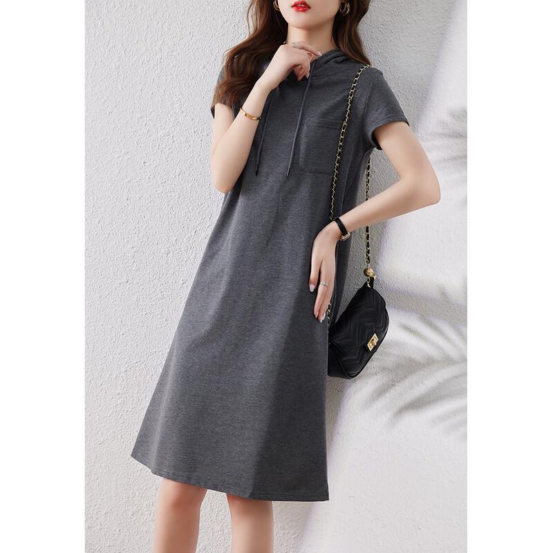 Firstview Women's Short Sleeve Hooded Sweatshirt