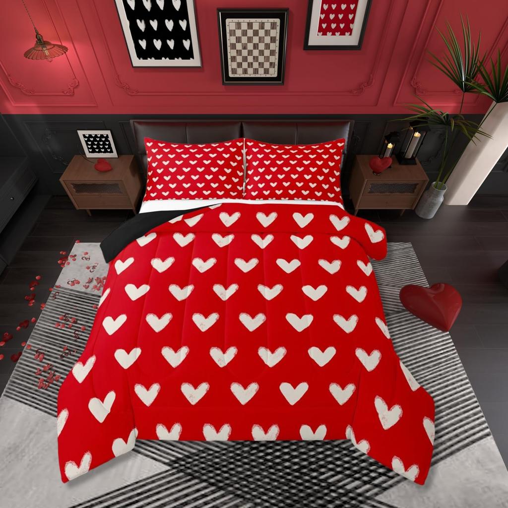 Erosebridal Horse Quilt Twin Size, Farmhouse Western Cowboy Cowgirls Duvet Insert for Kids Boys Girls Teens, Cartoon Kawaii Horse Bedding Se