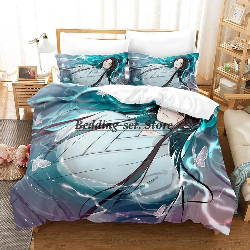 Heaven Official's Blessing Bed Cover Kit Single Size Single Size Full Queen Dimension King Size Size Bed Kit Aldult Kid Bedroom Duvetcover Sets Anime