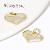 2 Sizes Rhodium Metal Pendants 18K Gold Plated Heart Jewelry Pendants For DIY Earrings/Necklace Making,Women's Accessories