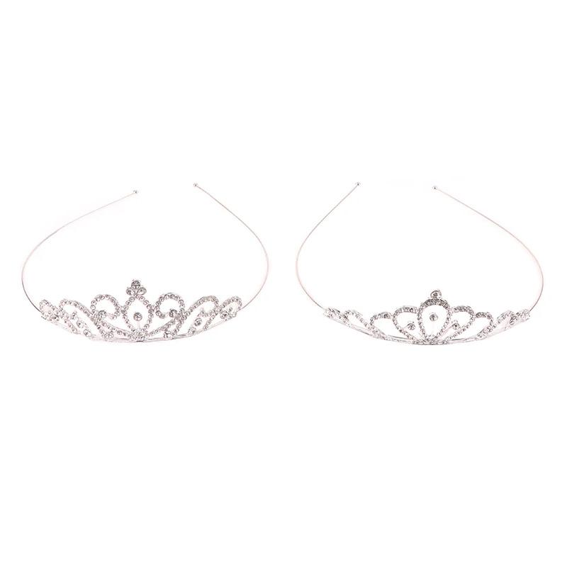 1PC Crystal Exquisite Rhinestone Children Girls Jewelry Gifts Hair Accessories Wedding Tiaras Queen Princess Crown Women Headband