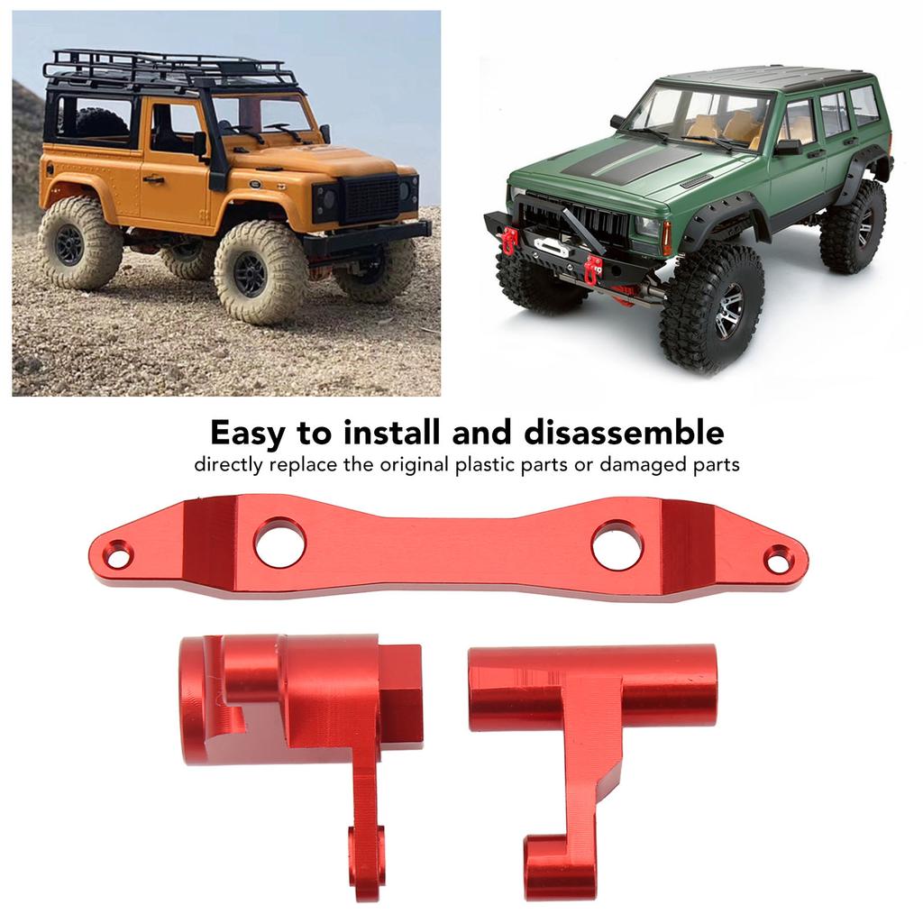 Aluminum Steering Assembly High Strength Lightweight Replacement Steering Set for Racing 1Celsius6 RC Car