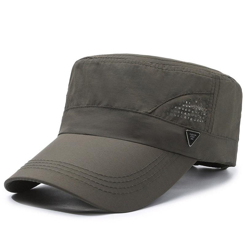 Spring, summer and autumn new sunscreen, sunshade, fashionable quick-drying flat-top hat, simple and casual outdoor fishing flat-top hat