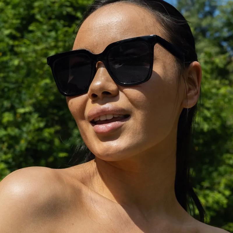 1/6pcs Fashion Large Square Sunglasses Women Designer Cateye Sun Glasses Vintage Female Color Frame Eyeglasses UV400 Oculos