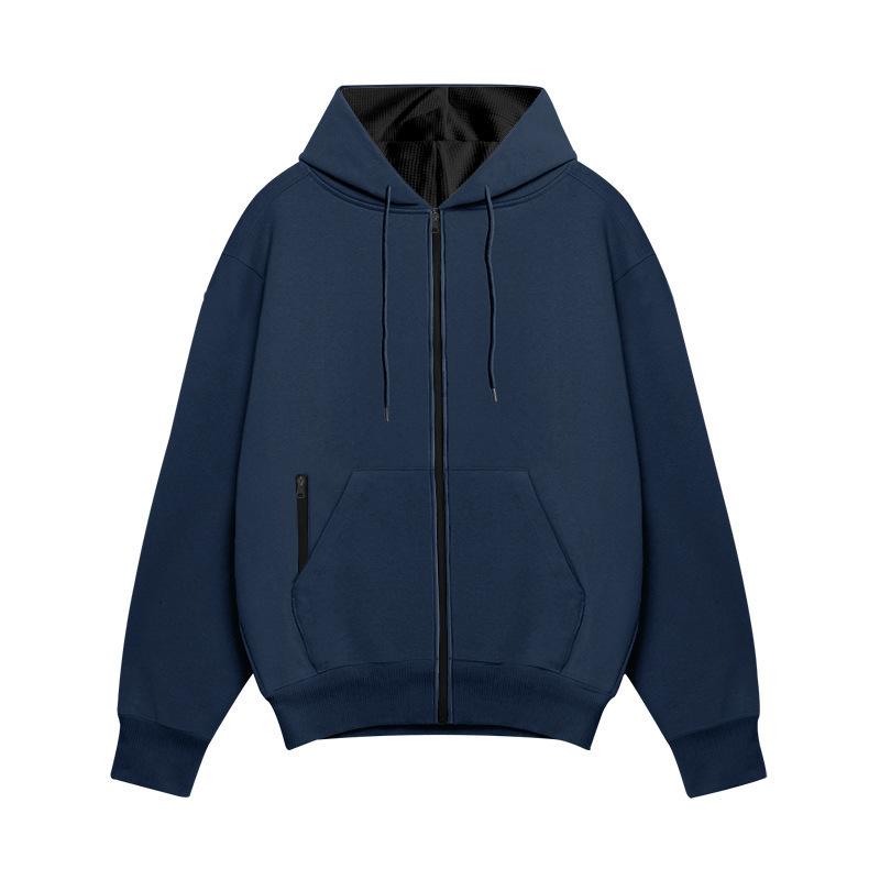 Sweat à capuche unicolore pour homme pour l'automne et l'hiver Doublé polaire pour la chaleur et le confort Hoodie à manches longues pour homme