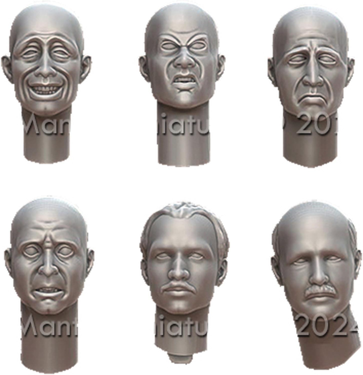 

Mantis Miniature General Purpose Headset 5 Expression Mix 6 Types 2 Sizes 12 Pieces Resin Kit MAC49 1/35