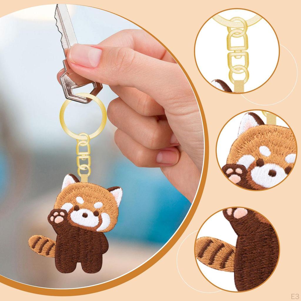 Decorative Red Panda Keychain for Car, Thanksgiving, Birthday, Holiday
