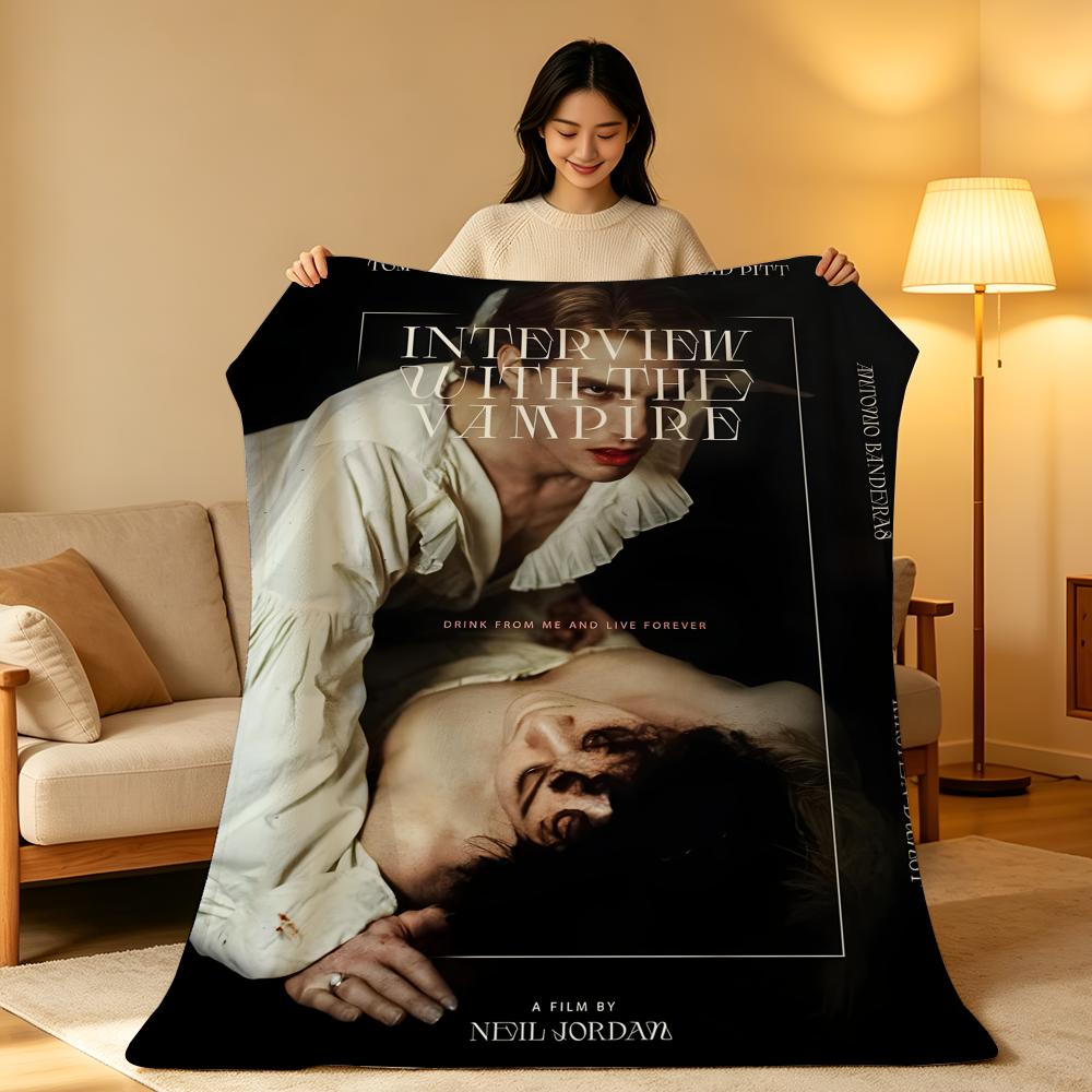 Movie I-Interview W-With T-The Vampire Throw High-Density Short Plush Blanket Soft Skin-Friendly for Sofa Room