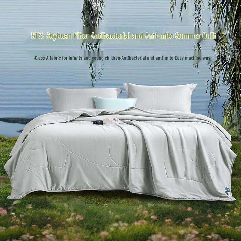 FUANNA Washable Antibacterial Soybean Fiber Summer Quilt