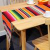 Woven Mexican Striped Table Runner with Tassels