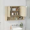 Mirror Cabinet Sonoma Oak 80 X 17 X 55 Cm Engineered Wood