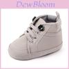 Baby Boy Hightop Sneakers With Solid Color For Toddler Learning And Walking Comfort