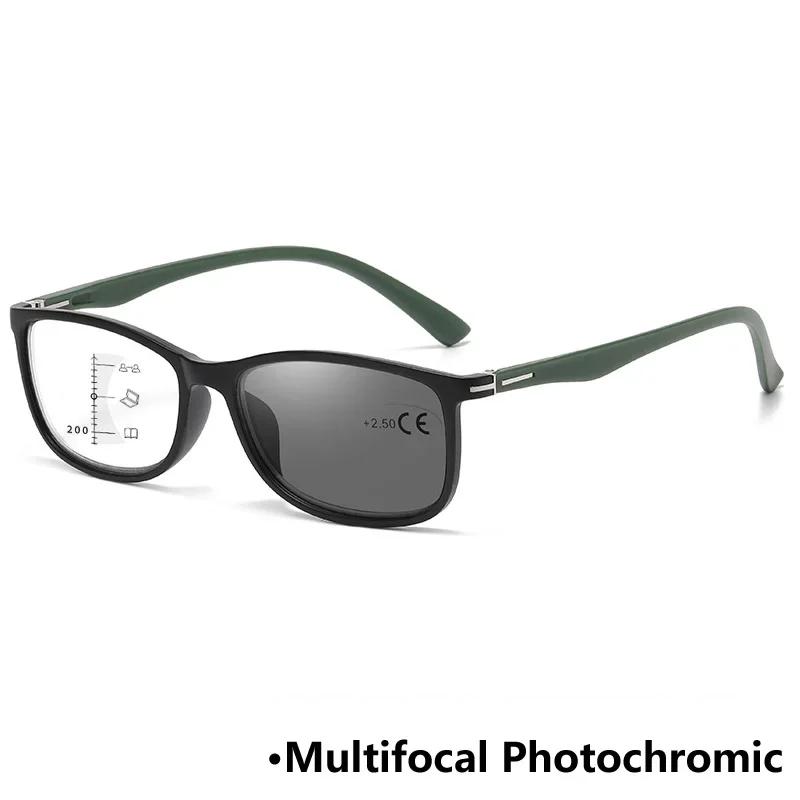 

Винтажные фотохромные очки для чтения Женские Мужские Модные Прогрессивные Мультифокальные Очки Изменение Цвета Ультралегкие Пресбиопия +400