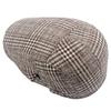 Plaid Beret Herre Britisk Cap Høst Vinter Tykk Varm Forover Cap Newsboy Cap