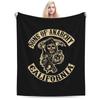 Sons of Horror Drama Anarchy Flannel Fleece Throw Blanket for Sofa Bed Couch Soft Air Conditioner Blanket All Season 80x60 Inch