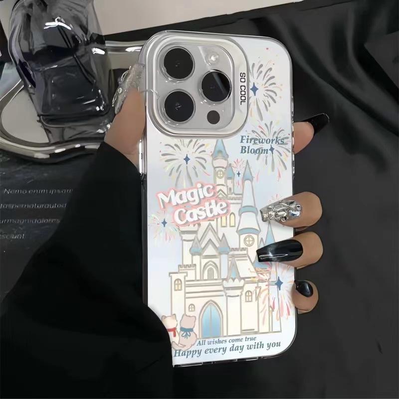 ins Dream Magic Castle Apple 11promax mobile phone case iPhone11 color silver 11IMD11PC11 large hole