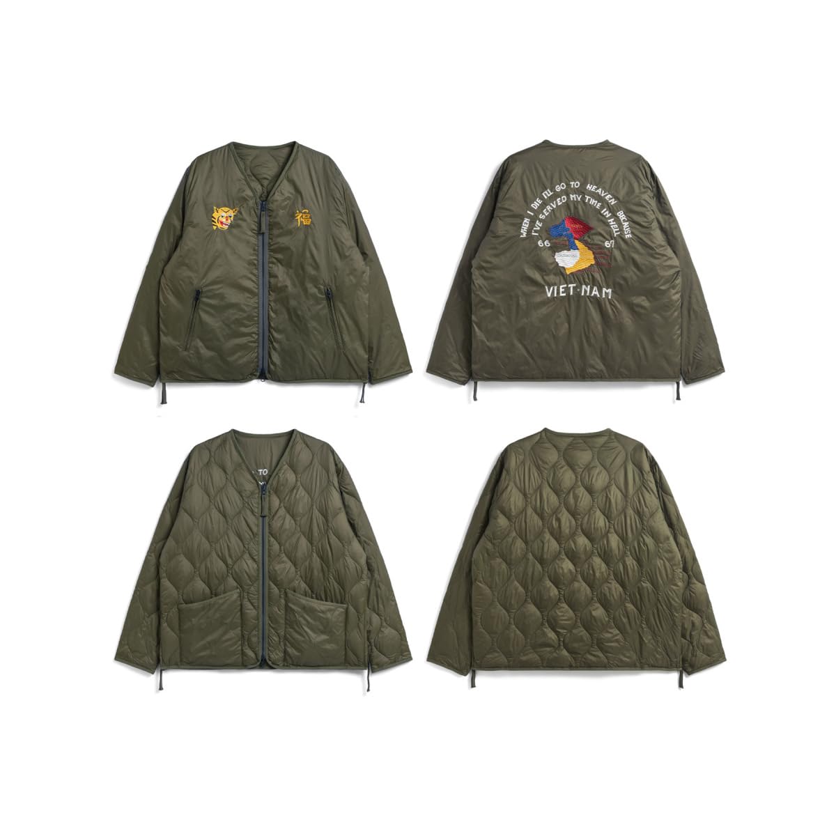 

Taion Unisex Japan Special Reversible Down Jacket JK03JS Olive M Viet-Jean оливковый