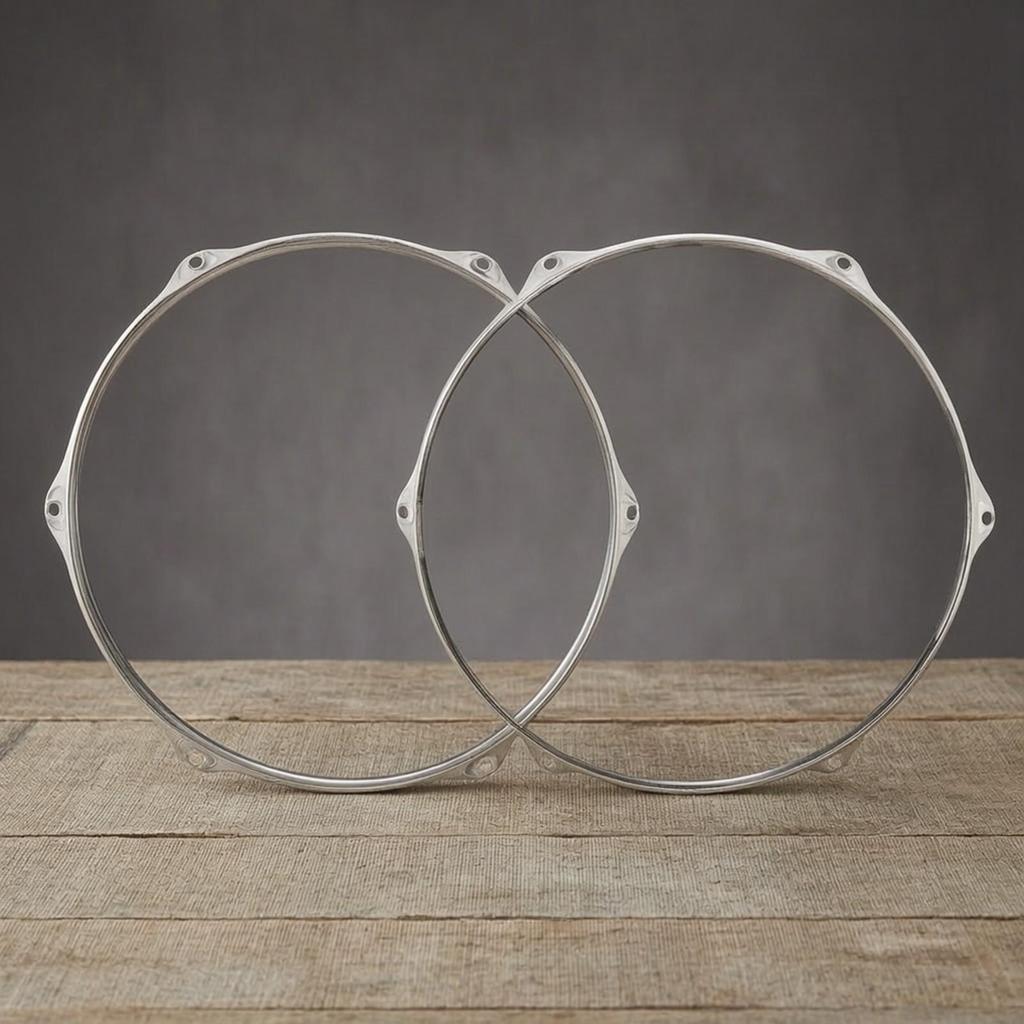 2 Pieces 14-Inch Drum Hoop Polished Hardware Easy to Install for Music Students