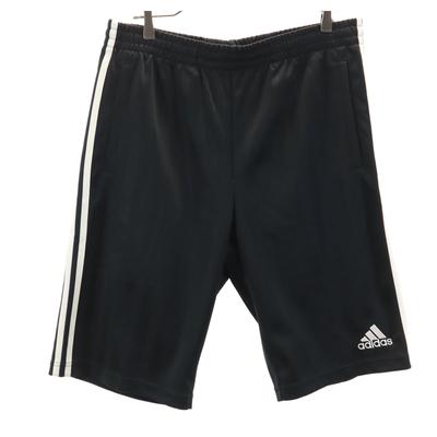 Adidas Striped Pattern Jersey Shorts XO Black Men's Used