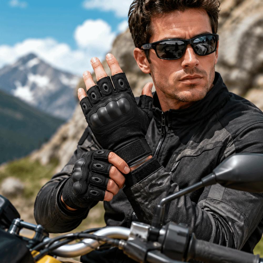 Anti-Slip Motorcycle Gloves Fingerless Gym Training Gloves Unisex MTB Cycling Gloves Hunting