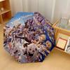 Custom Text Automatic 8 Bone Umbrella, Portable Sun Rain Protection UmbrellaGenshin Impact