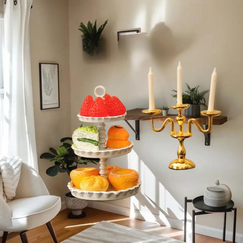 Aesthetically Appealing Mini Cake Stand Tray Model For Doll House Decor.