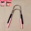 Stainless Steel U-Shaped Tongue Scraper and Brush Oral Cleaner