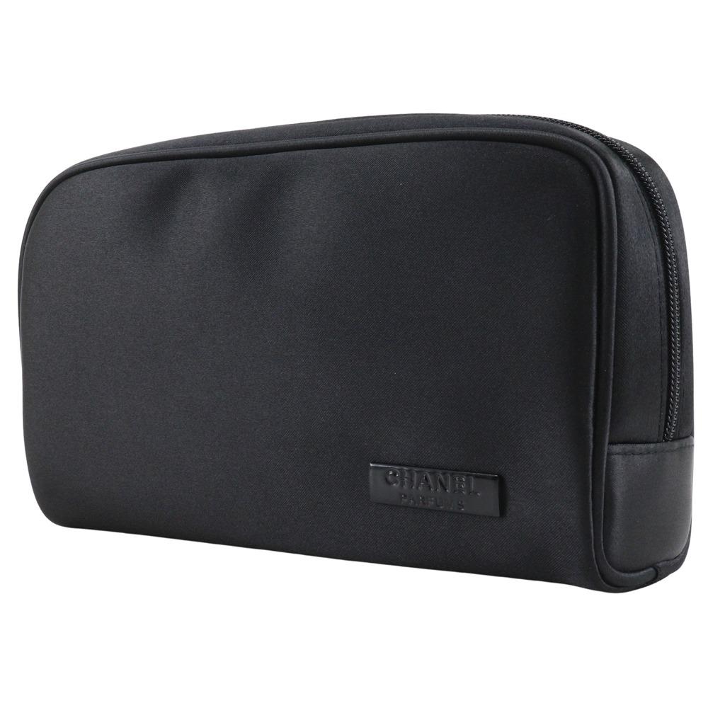 CHANEL Mademoiselle Pouch novelty black Nylon Women Used