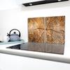 Glass Protective Stovetop Plate 2x40x52 Wood