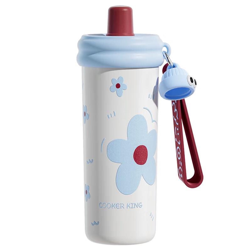 COOKER KING 600ml 316 Stainless Steel Insulated Straw Water Bottle