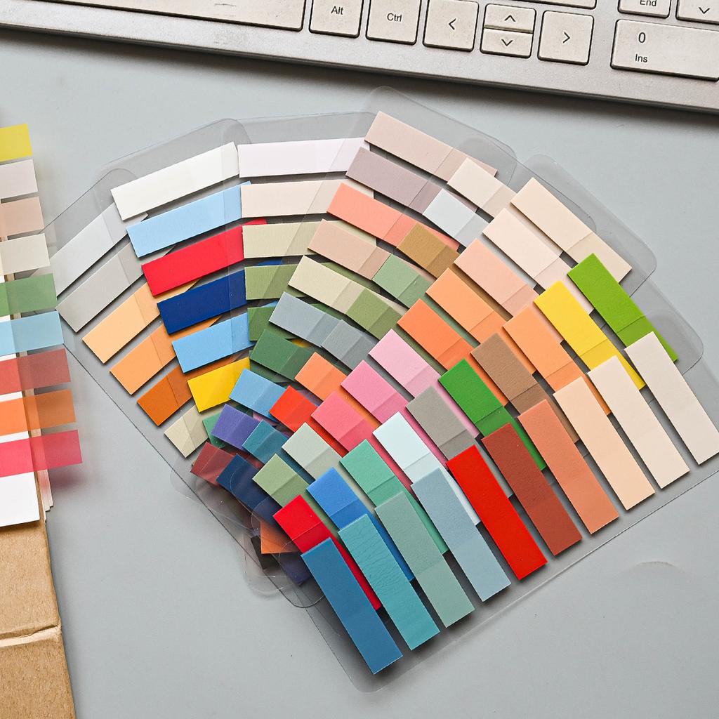 200-1600 Sheets Transparent Colorful Index Creative Memo Pads Office School Stationery Self-Adhesive Stickers Sticky Note Pads
