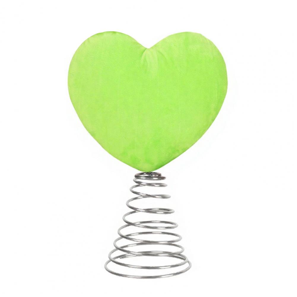 

St Patrick s Day Tree Topper Plush Heart Tree Topper Green Heart Plush Tree Topper Soft Stuffed Love Heart Ornament for Mini зелений