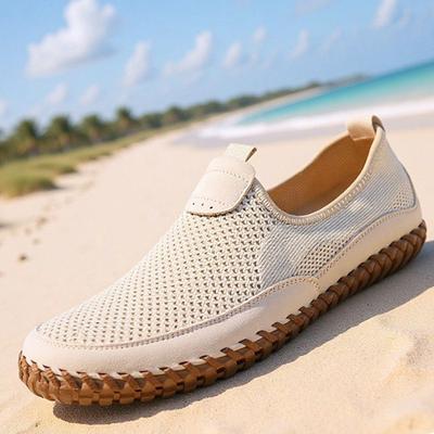 Summer Men Shoes 47 Mesh Shoes for Men with Hollowed Out Summer Soft Sole Shoe Shallow Mouth Lightweight Breathable Sneakers Men
