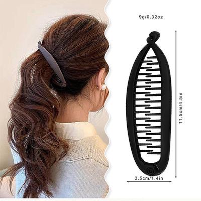 Matte Fish Shape  Hair Claw Solid ColorClaw Clips Hairpin Ponytail Banana Hair Clip Headband For Women  Accessories FZr01