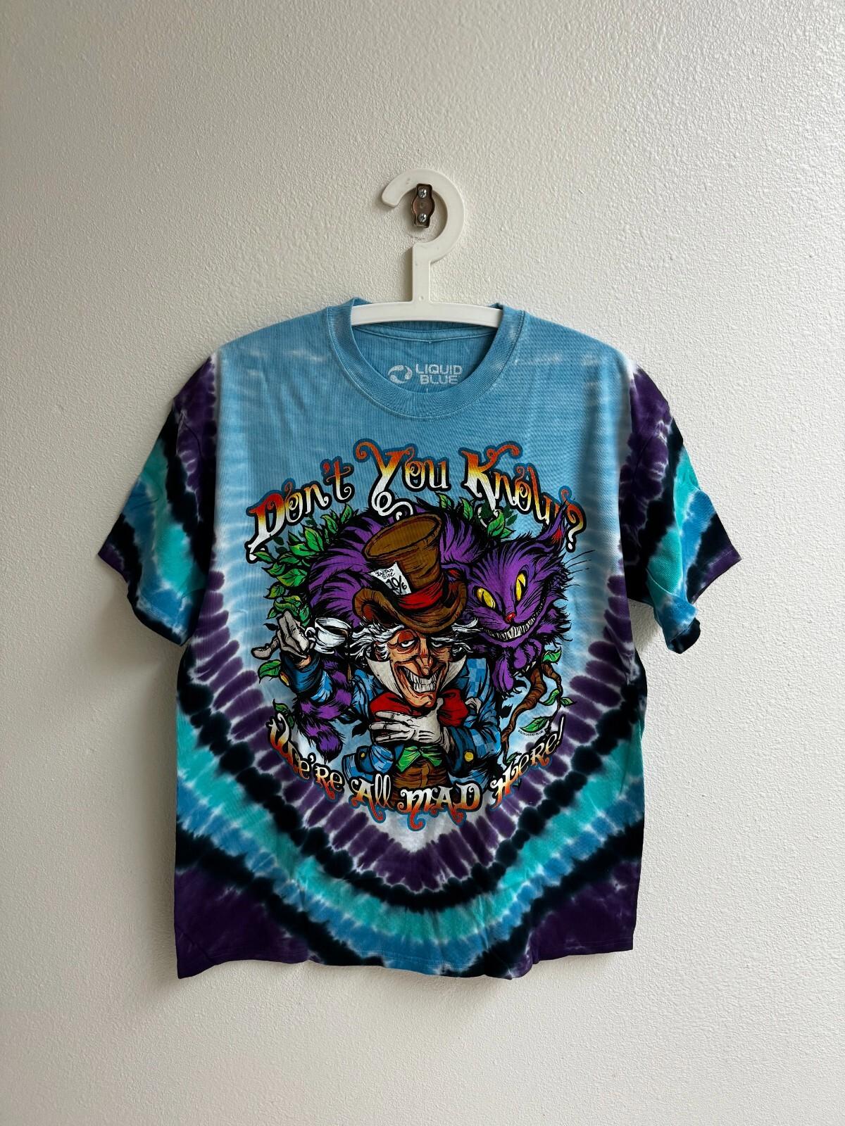 liquid blue Dont You Know Tie-Dye T-ShirtAlice in Wonderland teechristmas gift S
