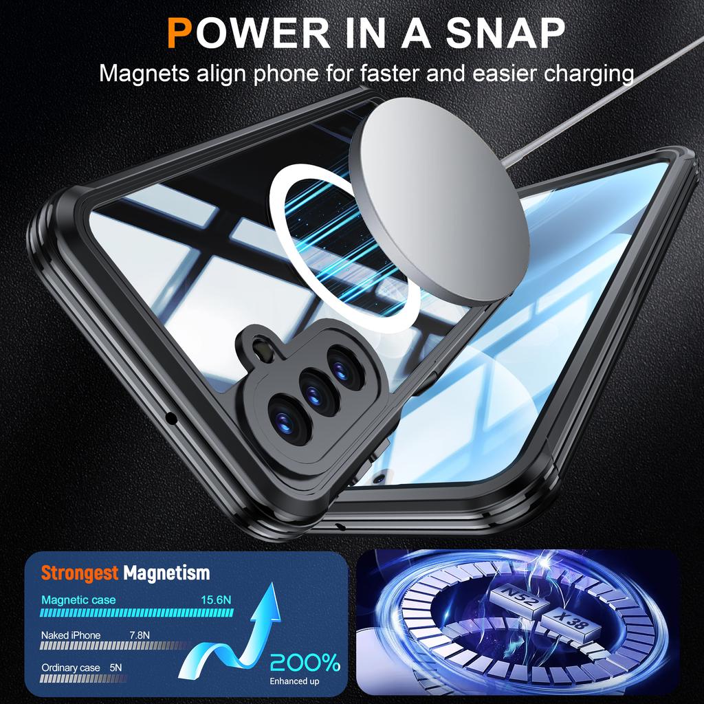 For Samsung A17 New Best-Seller: Shockproof, Dustproof, and Drop-Resistant Wireless Magnetic High-Quality Transparent Phone Case