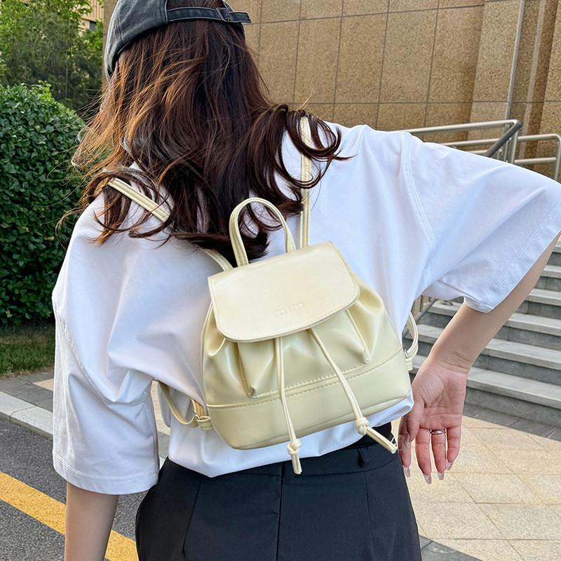 Pu Material Womens Fashion Casual Bucket Bag With Inner Pocket For Daily Use