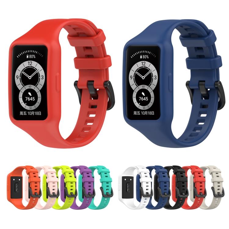 For Huawei Band 7 / 6 Pro / 6 / Honor Band 6 Universal Integrated Silicone Watch Band