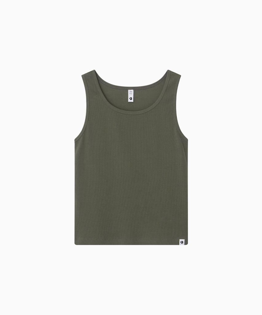 Ohesio Basic U-Neck Sleeveless, Khaki