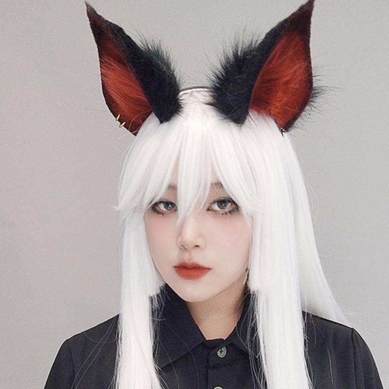 Cute Fox-Anime Beast Tail Handmade-Fox Ear Headband Lovely-Fox Tail Themed Party Costume Cosplay Props for Festivals