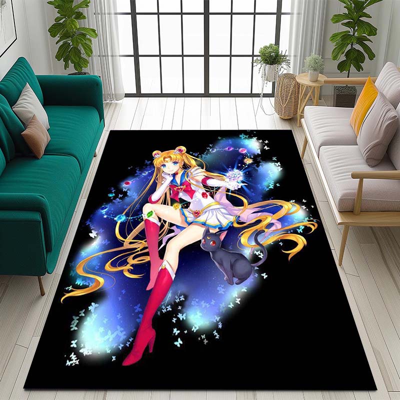 The New 2026 Pretty Guardian Sailor Moon Rug Is Suitable for Home Décor In Game Rooms, Bedrooms, Living Rooms, Sofa Areas, and