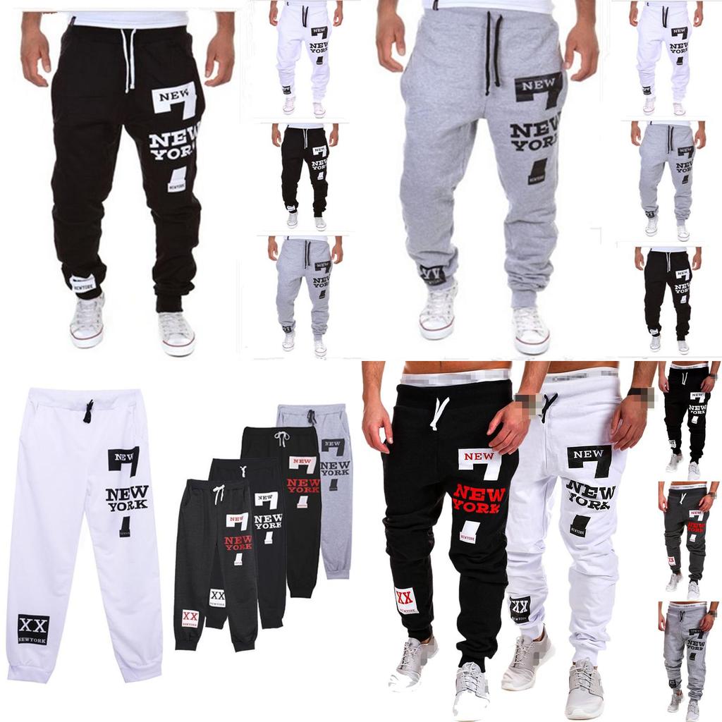 Mens Tracksuit Sport Gym Slim Fit Skinny Jogging Pants With Soft Polyester Material
