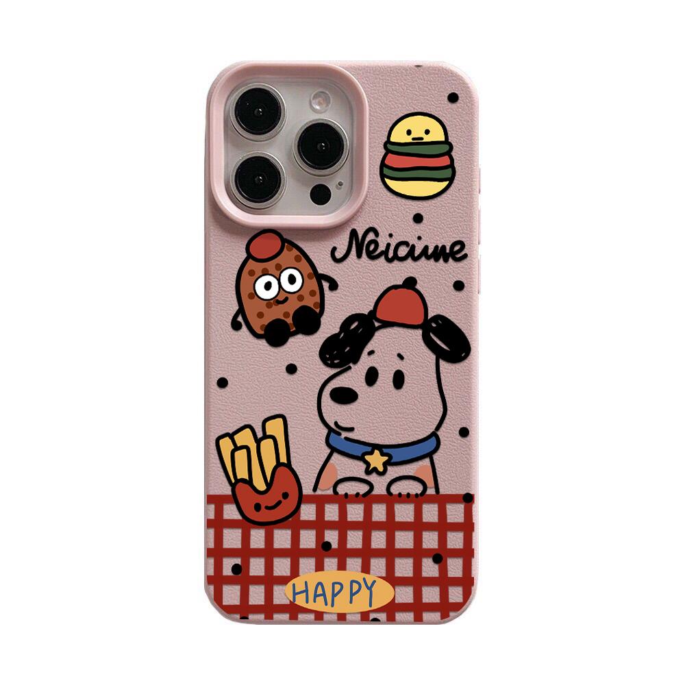 Phone Case for iPhone 11 13 Case iPhone 12 14 15 16 Pro Max 12 Pro 15 Plus 16 Pro Leather Painted Waterproof Drop-proof and Wear-resistant Cartoon