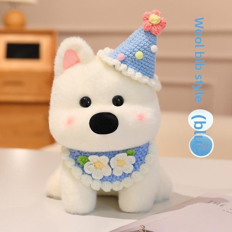 West Cute Highland Plush Doll With Hat And Scarf Design For Play Childrens